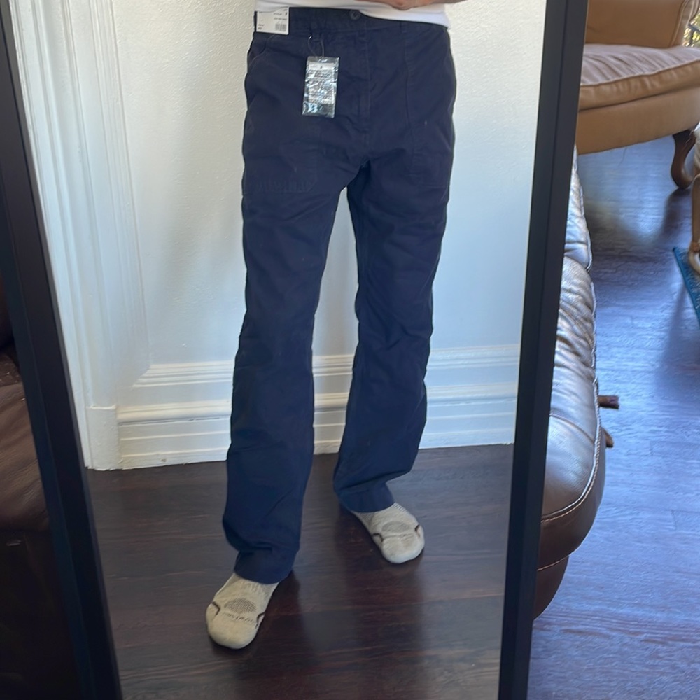 Navy work pants from Uniqlo
